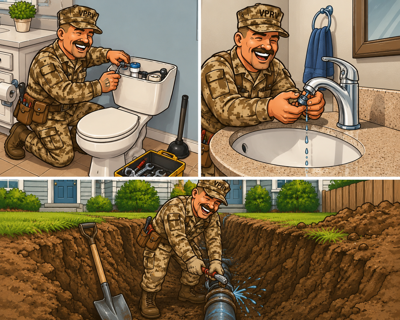 Veteran Plumbers of Roanoke Valley in action
